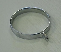 Solid brass rings - chrome finish