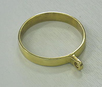Solid brass rings - brass finish