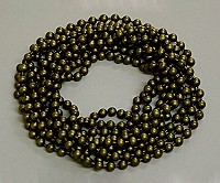 400cm - 500cm Antique Brass finish continuous brass bead chain ring.