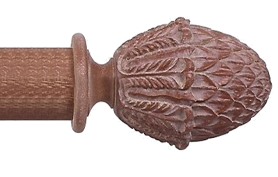 Designer Collection 35mm  Pineapple Finial - Vintage Mahogany